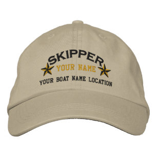 Casquette Brodée Étoiles de skipper personnalisées