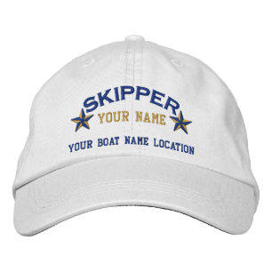 Casquette Brodée Étoiles de skipper personnalisées