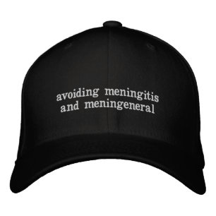 Casquette Brodée Éviter la méningite et la méningite générale