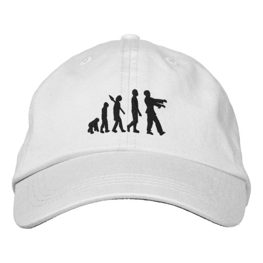 Casquette Brodée Évolution des zombies (Devant)