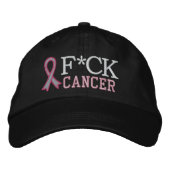 Casquette Brodée F*CK Cancer du sein (Devant)