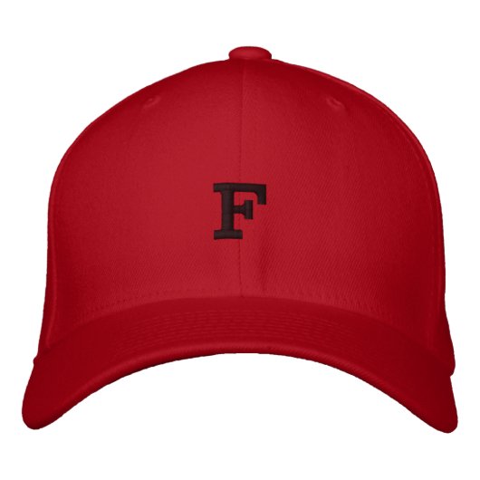 Casquette Brodée F Femme Princesse Monogramme initial Lettre Casque (Devant)