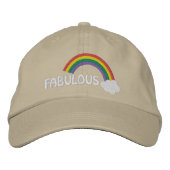 Casquette Brodée Fabuleux Gay pride arc-en-ciel (Devant)