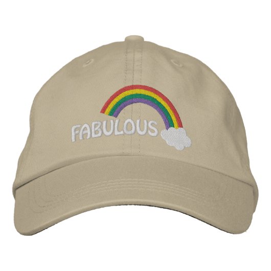 Casquette Brodée Fabuleux Gay pride arc-en-ciel (Devant)