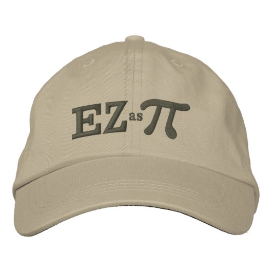 Casquette Brodée Facile comme tarte avec Pi (Devant)