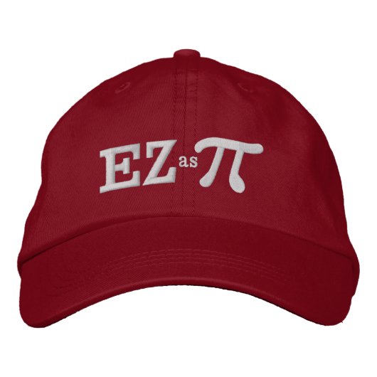 Casquette Brodée Facile comme tarte avec pi (Devant)