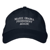 CASQUETTE BRODÉE FAITES PRÉSIDENT AGAIN D'OBAMA ! (Devant)