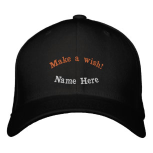 Casquette Brodée Faites un vœu ! Nom ici sur le devant - Initiale B