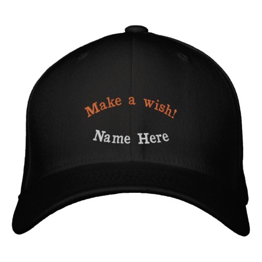 Casquette Brodée Faites un vœu ! Nom ici sur le devant - Initiale B (Devant)