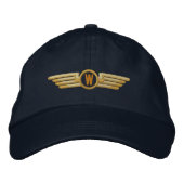 Casquette Brodée Faites vos lauréats Monogrammes de l'aviation Aile (Devant)
