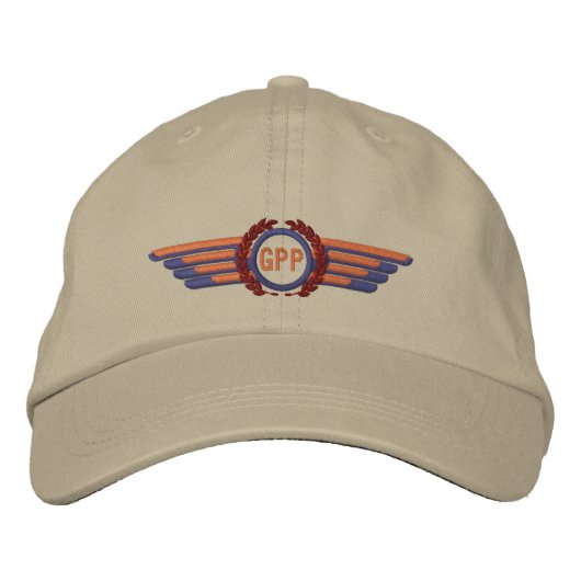Casquette Brodée Faites vos lauréats Monogrammes de l'aviation Aile (Devant)
