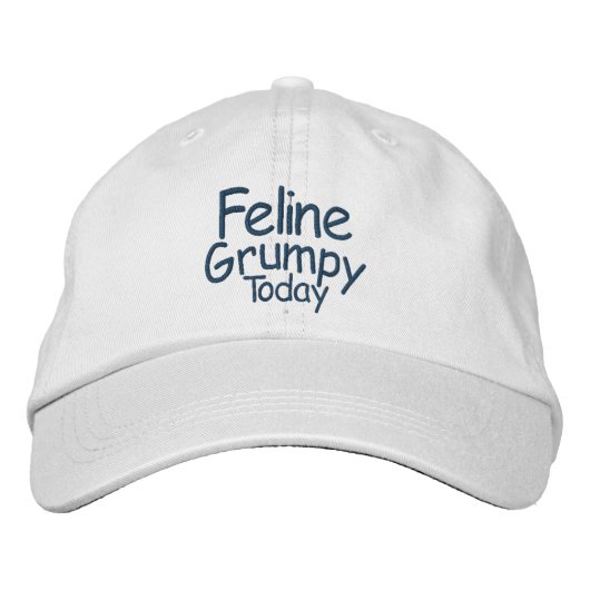 Casquette Brodée Feline Grumpy aujourd'hui (Devant)