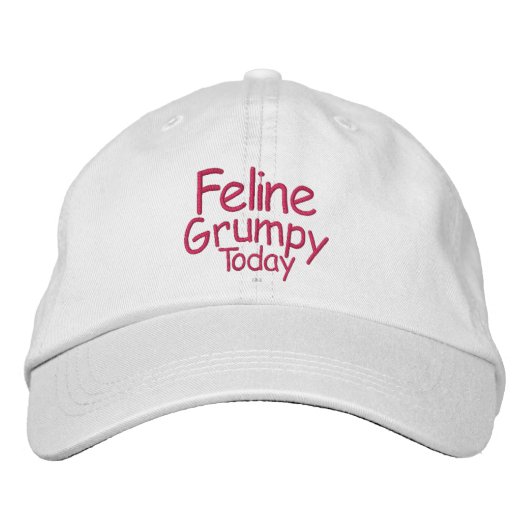 Casquette Brodée Feline Grumpy aujourd'hui (Devant)