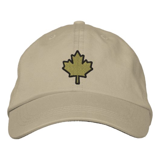 Casquette Brodée Feuille d'érable brodée au Canada (Devant)