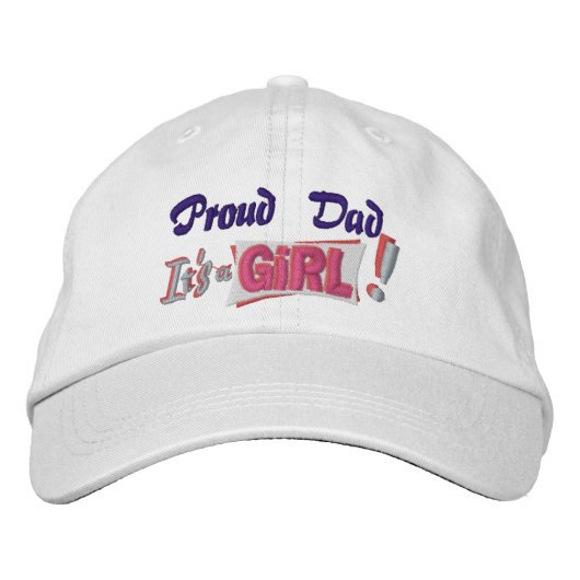Casquette Brodée Fier papa - Fille (Devant)