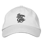 Casquette Brodée Fierté Gay Née Ainsi (Devant)