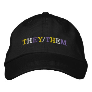 Casquette Brodée Fierté non binaire They Them