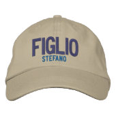 Casquette Brodée Figlio (Son) Brodé Personnalisé (Devant)