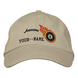 Casquette Brodée Flammes de course personnalisées Huit balles Badge