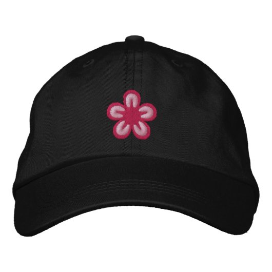 Casquette Brodée Fleur (Devant)