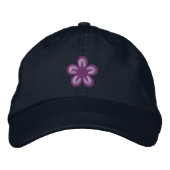 Casquette Brodée Fleur (Devant)