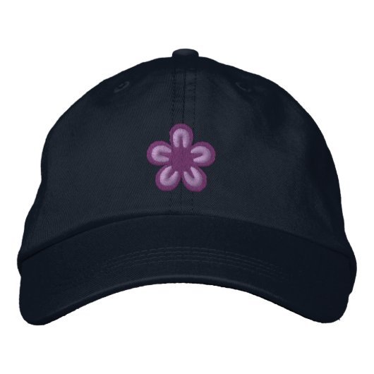 Casquette Brodée Fleur (Devant)