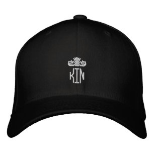 Casquette Brodée Flexfit personnalisé Laine Noir Roi Texte