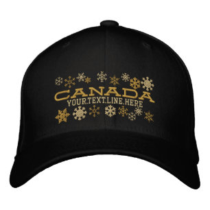 Casquette Brodée Flocons de neige canadiens personnalisés d'hiver