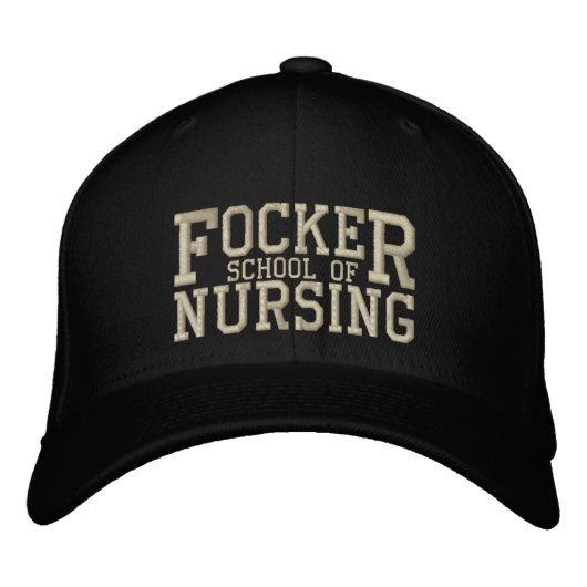 Casquette Brodée Focker School of Nursing Funny Nurse Parodu (Devant)