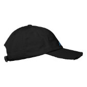 Casquette Brodée Fun Flower Power Rustique rose Turquoise Noir (Droite)