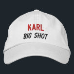 Casquette Brodée FUNNY Boss Big Shot Nom personnalisé V05<br><div class="desc">FUNNY Boss Big Shot Personnalisé Nom V05 Casquette BLANC Avoir un grand BOSS? Voici un casquette amusant que vous pouvez personnaliser avec un nom. Ce casquette fait partie de la collection de cadeaux GREAT BOSS. Vous pouvez également modifier la couleur du casquette, le style du casquette ou la couleur du...</div>