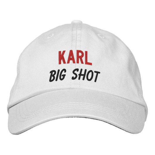 Casquette Brodée FUNNY Boss Big Shot Nom personnalisé V05 (Devant)