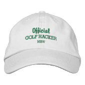 Casquette Brodée Funny Golf Hacker Personnalisé Monogramme brodé (Devant)