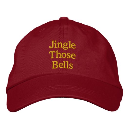 Casquette Brodée Funny Noël insinuation or rouge (Devant)