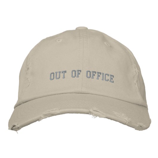 Casquette Brodée Funny Out Of Office Baseball Embroidered Hat (Devant)