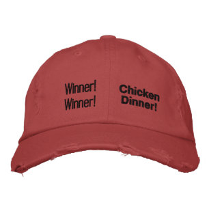 Casquette Brodée Gagnant ! Gagnant ! Dîner de poulet !