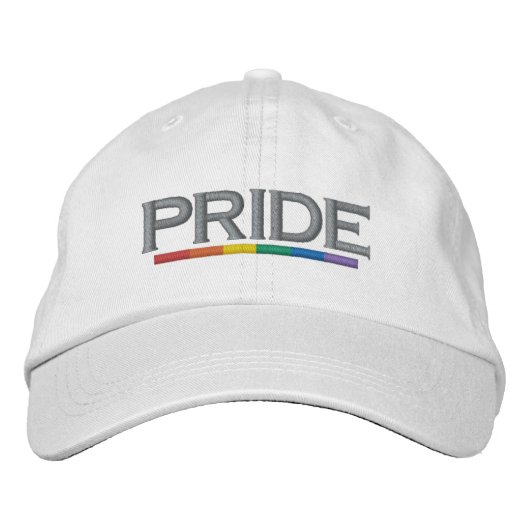 Casquette Brodée GAY PRIDE de PRIDE Rainbow Drapeau Cool et moderne (Devant)