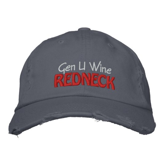 Casquette Brodée Gen U Wine REDNECK (Devant)