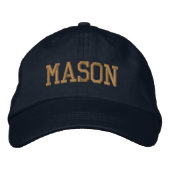 Casquette Brodée Gold Athletic Block Monogram Custom Name (Devant)