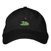 Casquette Brodée Golf Vert avec drapeau (Devant)