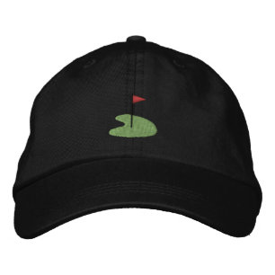 Casquette Brodée Golf Vert avec drapeau