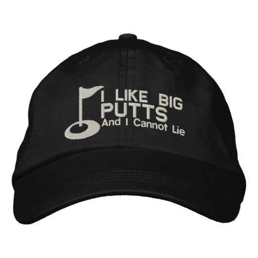 Casquette Brodée Golfer J'Aime Les Grosses Puttes Et Je Ne Peux Pas (Devant)