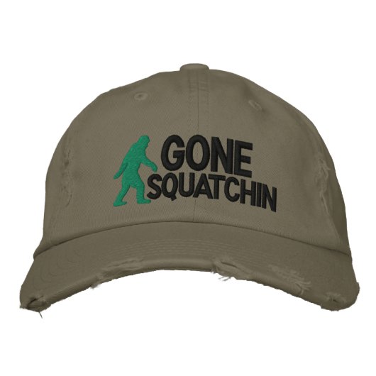 Casquette Brodée Gone Squatchin avec logo bigfoot (Devant)
