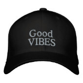 Casquette Brodée Good Vibes Black (Devant)