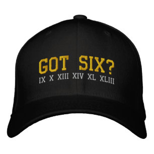 CASQUETTE BRODÉE GOT SIX ?, IX X XIII XIV XL XLIII