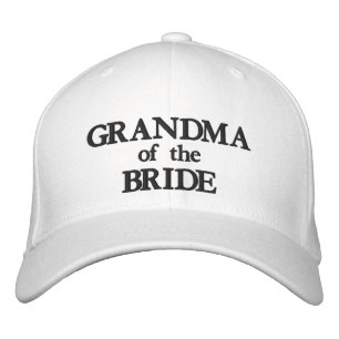 Casquette Brodée Grand-mère de la Mariée noire et mariage personnal