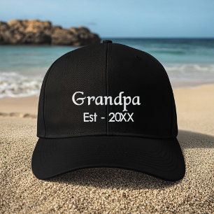 Casquette Brodée Grandpa minimaliste de grossesse en écriture