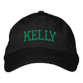Casquette Brodée Green Athletic Block Monogram Custom Name (Devant)