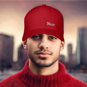 Casquette Brodée gris rouge et clair personnalisé