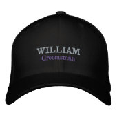 Casquette Brodée Groomsman Gift Script Nom Cool Black Classic (Devant)
